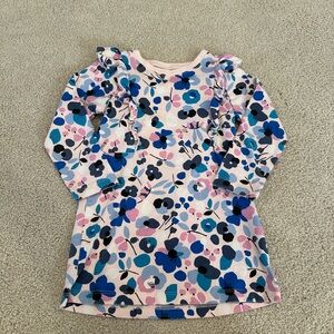 Tea Collection Blue and Pink Long Sleeve Dress